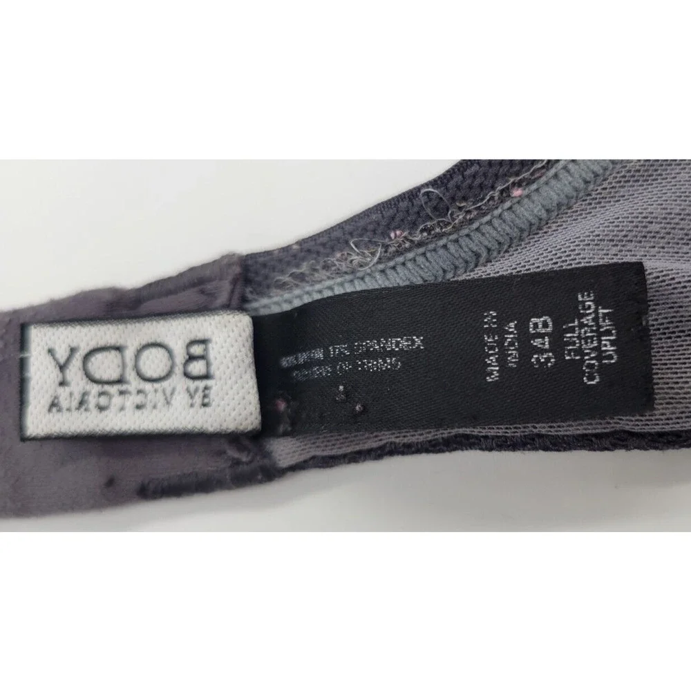 Victoria's Secret Body Gray Full Figure‎ Uplift Underwire Bra SZ 34B